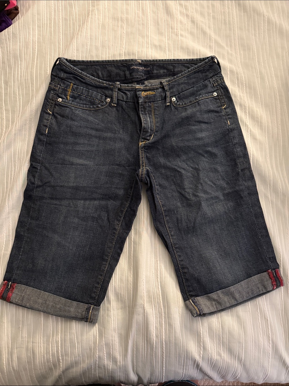 Banana Republic Dark Blue Denim Bermuda Shorts